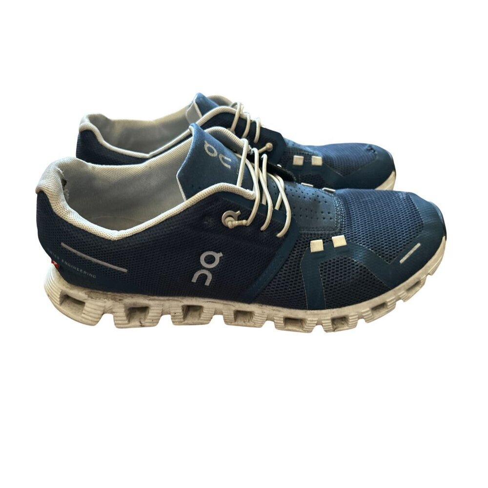 On Cloud 5 Niagara Women's Running Shoes Blue White Sneakers Size 9 - Picture 3 of 9